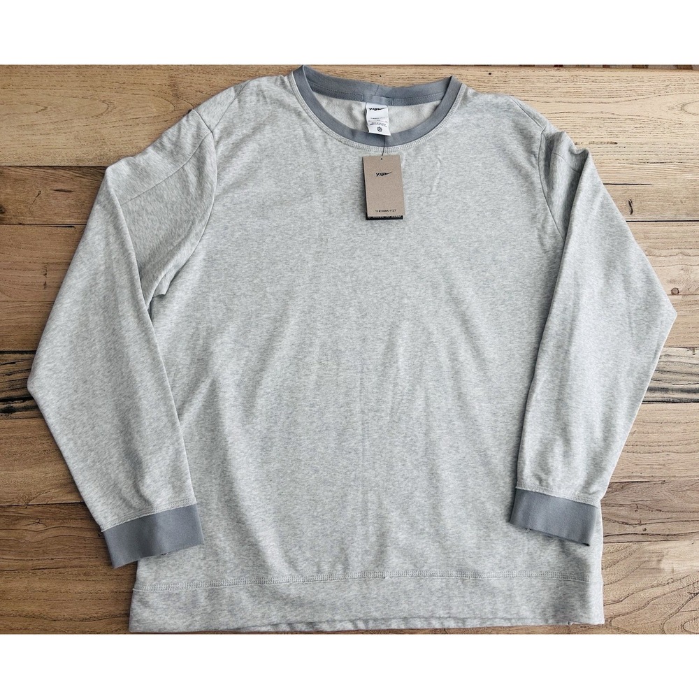 Nike Sweatshirt Mens XL Gray Therma Fit Pullover Yoga Lightweight NWT